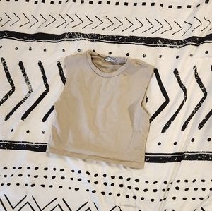 Tan. Zara. Crop top. Xs